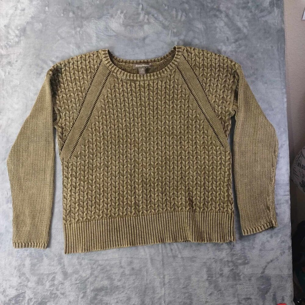 Tommy Bahama Olive Green Crew Neck Sweater